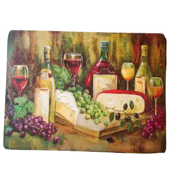 Vintage Dining Placemats Winecheese Vintage Motif Cork Bottoms